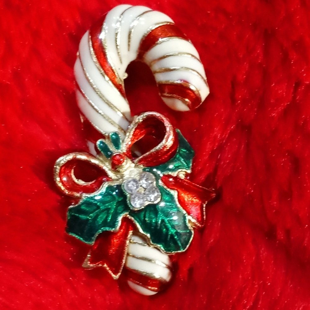 Candy Cane Brooch